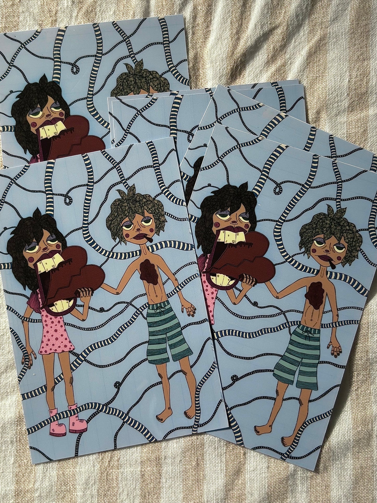 eating boys hearts sticker